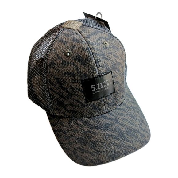NEW 5.11 Tactical Legacy Box Trucker Cap Brown Camo Mesh Hat Snapback NWT - Picture 1 of 7